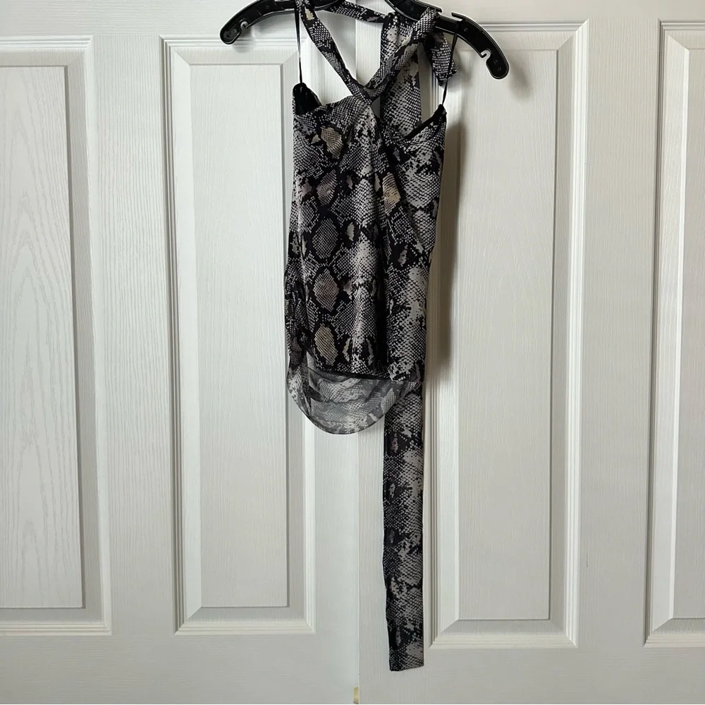 New Zara 2 Piece Coord Snake Print Tulle Top and Skirt Medium 5039/475 5039/472